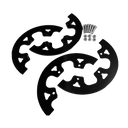 6 Bolt Black Aluminum Gear Guard - 9"